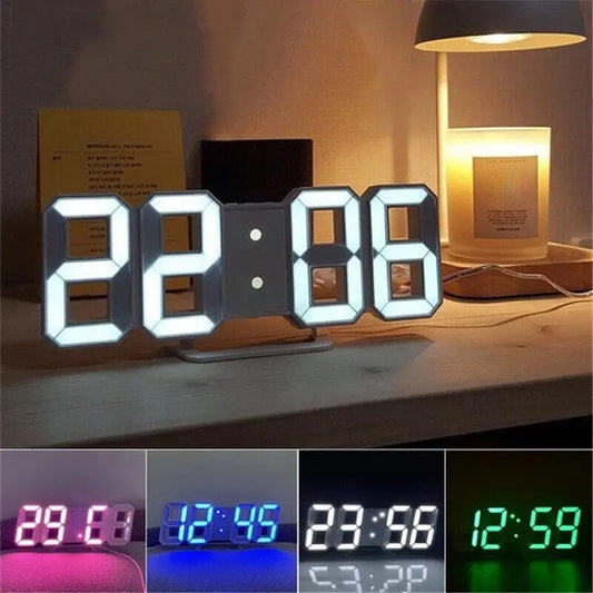 3D Digital LED Big Wall Clock 